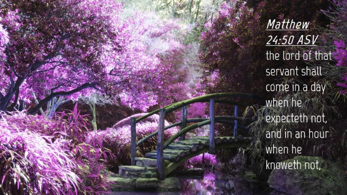 Picture 04 - Matthew 24:50 ASV Desktop Wallpaper - the lord of that servant shall come in a day when - Desktop Bible Verse Wallpaper