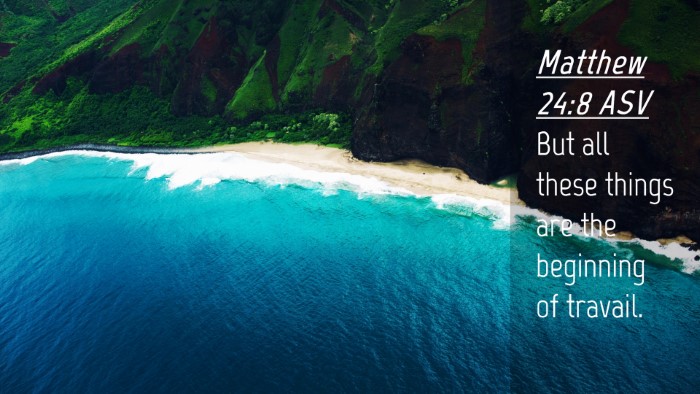 Picture 04 - Matthew 24:8 ASV Desktop Wallpaper - But all these things are the beginning of - Desktop Bible Verse Wallpaper