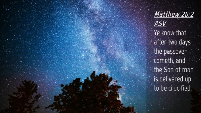 Picture 04 - Matthew 26:2 ASV Desktop Wallpaper - Ye know that after two days the passover cometh, - Desktop Bible Verse Wallpaper