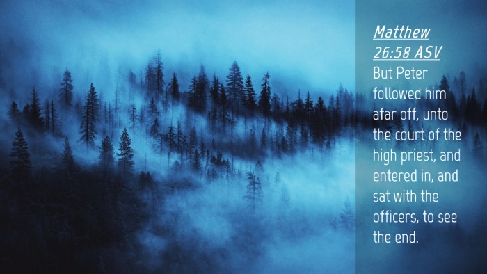 Picture 04 - Matthew 26:58 ASV Desktop Wallpaper - But Peter followed him afar off, unto the court - Desktop Bible Verse Wallpaper