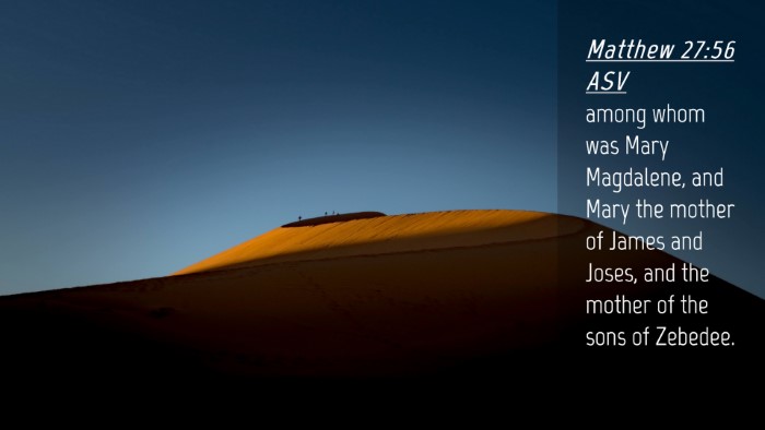Picture 04 - Matthew 27:56 ASV Desktop Wallpaper - among whom was Mary Magdalene, and Mary the - Desktop Bible Verse Wallpaper
