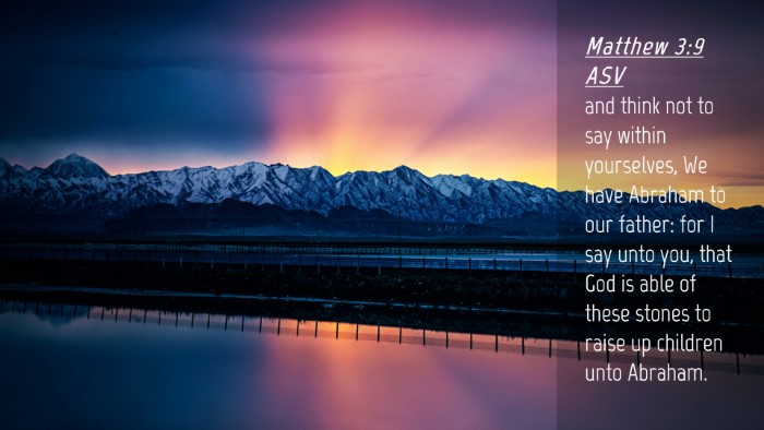 Picture 04 - Matthew 3:9 ASV Desktop Wallpaper - and think not to say within yourselves, We have - Desktop Bible Verse Wallpaper