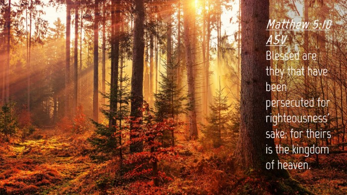 Picture 04 - Matthew 5:10 ASV Desktop Wallpaper - Blessed are they that have been persecuted for - Desktop Bible Verse Wallpaper