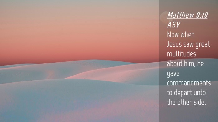 Picture 04 - Matthew 8:18 ASV Desktop Wallpaper - Now when Jesus saw great multitudes about him, he - Desktop Bible Verse Wallpaper