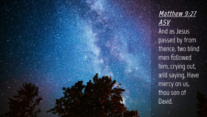 Picture 04 - Matthew 9:27 ASV Desktop Wallpaper - And as Jesus passed by from thence, two blind men - Desktop Bible Verse Wallpaper