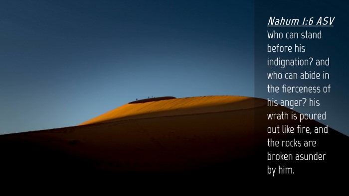 Picture 04 - Nahum 1:6 ASV Desktop Wallpaper - Who can stand before his indignation? and who can - Desktop Bible Verse Wallpaper