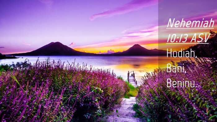 Picture 04 - Nehemiah 10:13 ASV Desktop Wallpaper - Hodiah, Bani, - Desktop Bible Verse Wallpaper