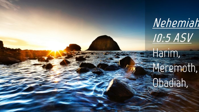 Picture 04 - Nehemiah 10:5 ASV Desktop Wallpaper - Harim, Meremoth, - Desktop Bible Verse Wallpaper