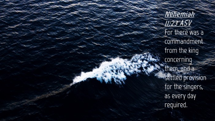 Picture 04 - Nehemiah 11:23 ASV Desktop Wallpaper - For there was a commandment from the king - Desktop Bible Verse Wallpaper