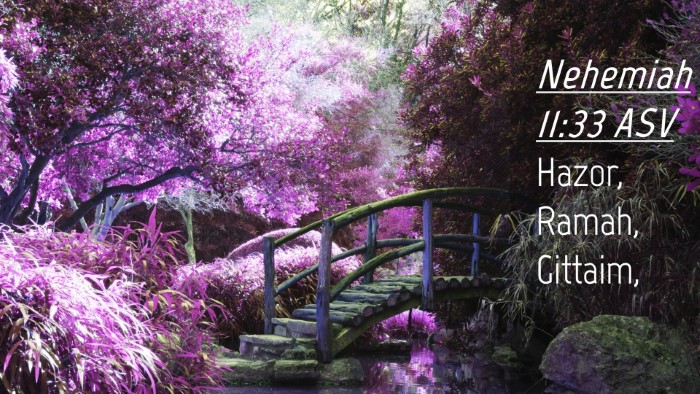 Picture 04 - Nehemiah 11:33 ASV Desktop Wallpaper - Hazor, Ramah, - Desktop Bible Verse Wallpaper