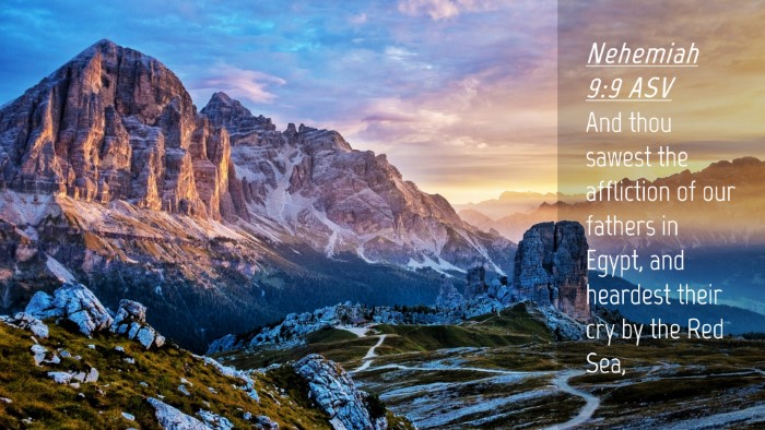 Picture 04 - Nehemiah 9:9 ASV Desktop Wallpaper - And thou sawest the affliction of our fathers in - Desktop Bible Verse Wallpaper