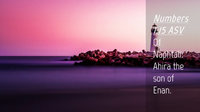 Picture 04 - Numbers 1:15 ASV Desktop Wallpaper - Of Naphtali: Ahira the son of - Desktop Bible Verse Wallpaper