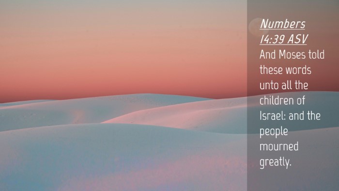 Picture 04 - Numbers 14:39 ASV Desktop Wallpaper - And Moses told these words unto all the children - Desktop Bible Verse Wallpaper