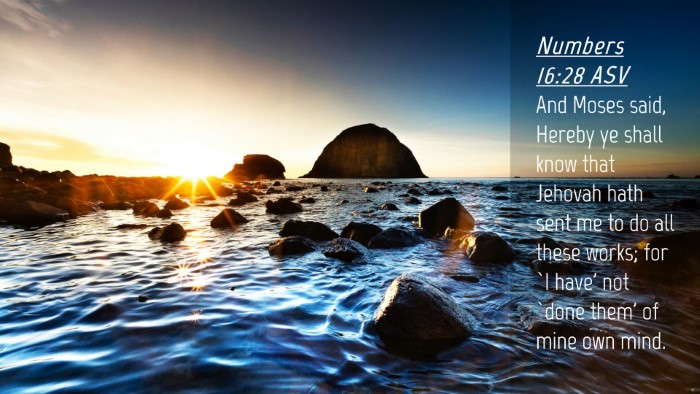 Picture 04 - Numbers 16:28 ASV Desktop Wallpaper - And Moses said, Hereby ye shall know that Jehovah - Desktop Bible Verse Wallpaper