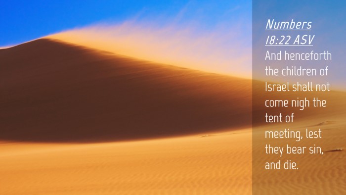 Picture 04 - Numbers 18:22 ASV Desktop Wallpaper - And henceforth the children of Israel shall not - Desktop Bible Verse Wallpaper