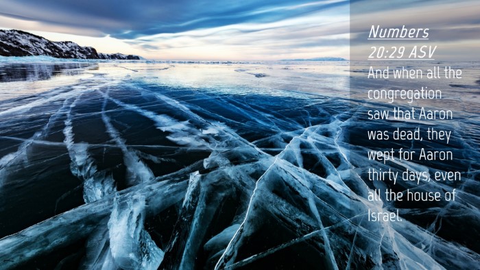 Picture 04 - Numbers 20:29 ASV Desktop Wallpaper - And when all the congregation saw that Aaron was - Desktop Bible Verse Wallpaper
