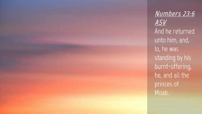 Picture 04 - Numbers 23:6 ASV Desktop Wallpaper - And he returned unto him, and, lo, he was - Desktop Bible Verse Wallpaper