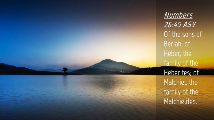 Picture 04 - Numbers 26:45 ASV Desktop Wallpaper - Of the sons of Beriah: of Heber, the family of - Desktop Bible Verse Wallpaper