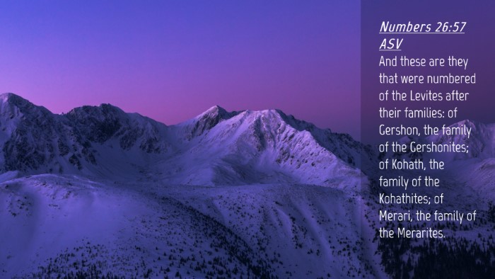 Picture 04 - Numbers 26:57 ASV Desktop Wallpaper - And these are they that were numbered of the - Desktop Bible Verse Wallpaper