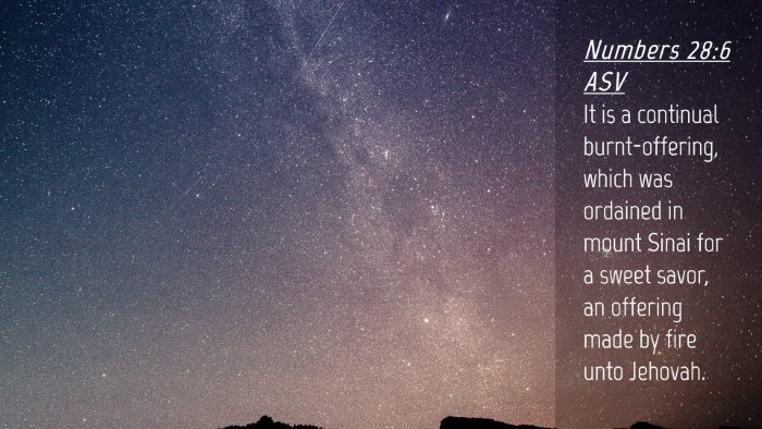 Picture 04 - Numbers 28:6 ASV Desktop Wallpaper - It is a continual burnt-offering, which was - Desktop Bible Verse Wallpaper