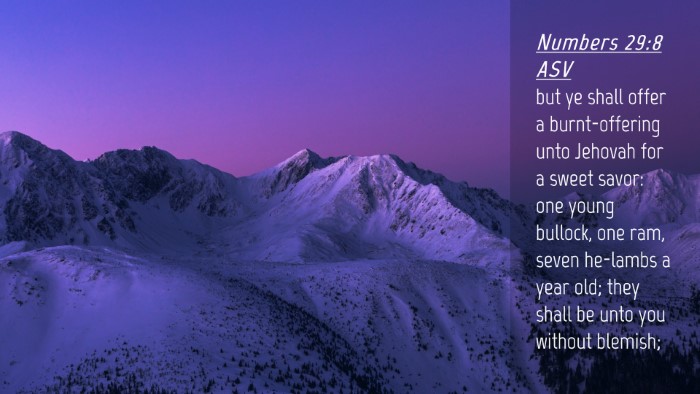 Picture 04 - Numbers 29:8 ASV Desktop Wallpaper - but ye shall offer a burnt-offering unto Jehovah - Desktop Bible Verse Wallpaper