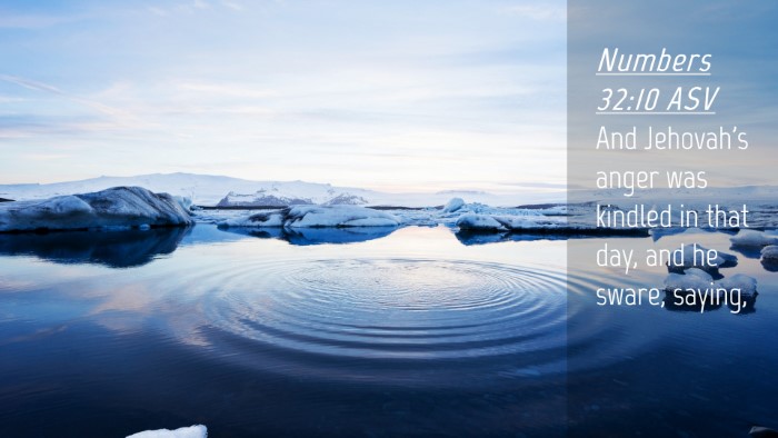 Picture 04 - Numbers 32:10 ASV Desktop Wallpaper - And Jehovah's anger was kindled in that day, and - Desktop Bible Verse Wallpaper