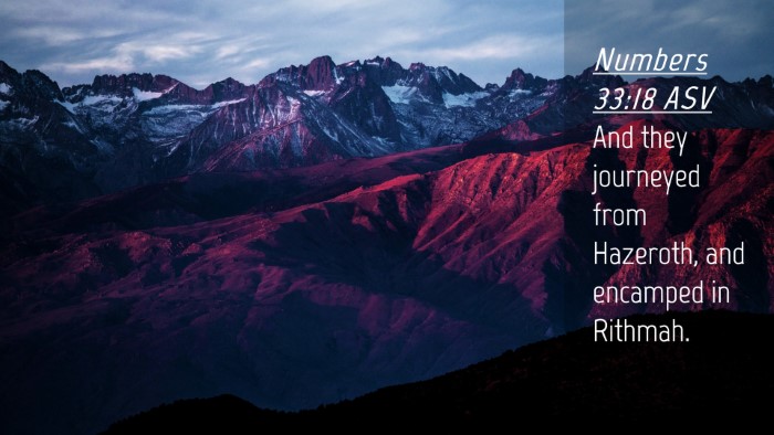Picture 04 - Numbers 33:18 ASV Desktop Wallpaper - And they journeyed from Hazeroth, and encamped in - Desktop Bible Verse Wallpaper