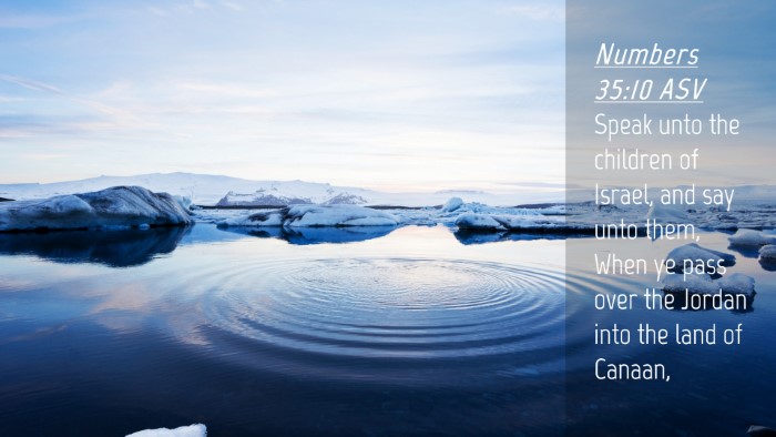 Picture 04 - Numbers 35:10 ASV Desktop Wallpaper - Speak unto the children of Israel, and say unto - Desktop Bible Verse Wallpaper