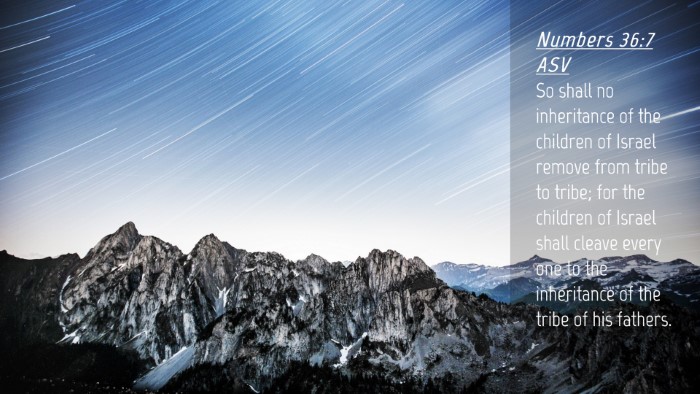 Picture 04 - Numbers 36:7 ASV Desktop Wallpaper - So shall no inheritance of the children of Israel - Desktop Bible Verse Wallpaper