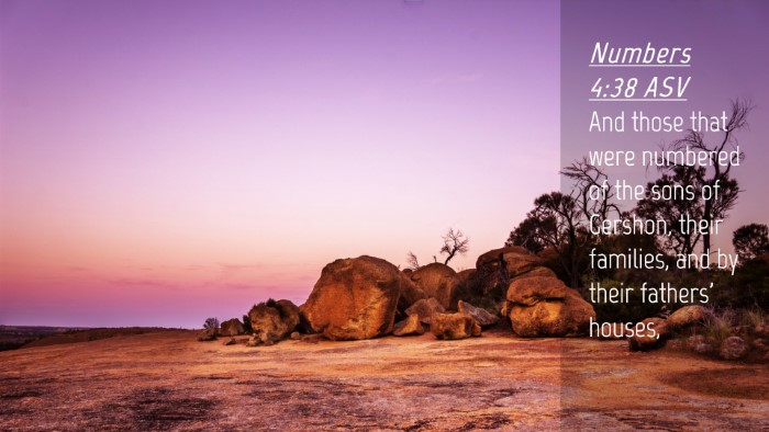 Picture 04 - Numbers 4:38 ASV Desktop Wallpaper - And those that were numbered of the sons of - Desktop Bible Verse Wallpaper