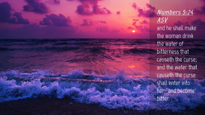 Picture 04 - Numbers 5:24 ASV Desktop Wallpaper - and he shall make the woman drink the water of - Desktop Bible Verse Wallpaper