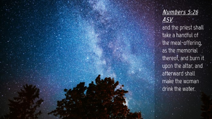 Picture 04 - Numbers 5:26 ASV Desktop Wallpaper - and the priest shall take a handful of the - Desktop Bible Verse Wallpaper