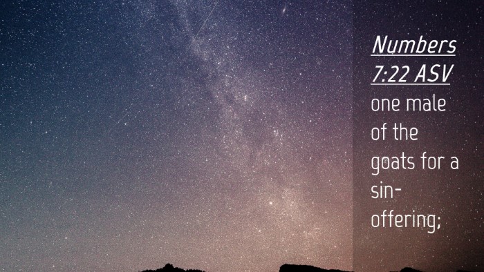 Picture 04 - Numbers 7:22 ASV Desktop Wallpaper - one male of the goats for a - Desktop Bible Verse Wallpaper