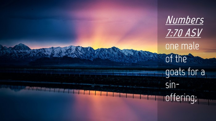 Picture 04 - Numbers 7:70 ASV Desktop Wallpaper - one male of the goats for a - Desktop Bible Verse Wallpaper