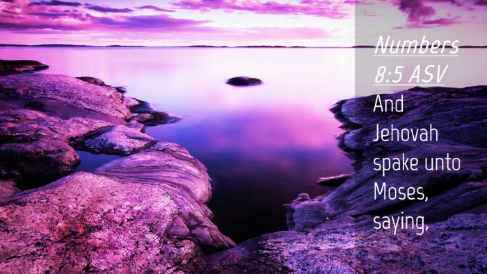 Picture 04 - Numbers 8:5 ASV Desktop Wallpaper - And Jehovah spake unto Moses, - Desktop Bible Verse Wallpaper