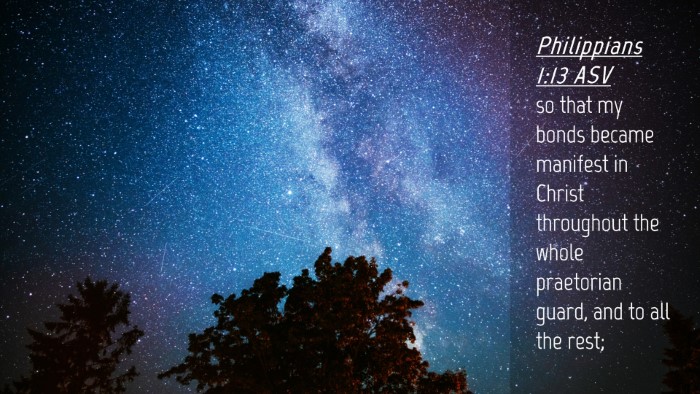 Picture 04 - Philippians 1:13 ASV Desktop Wallpaper - so that my bonds became manifest in Christ - Desktop Bible Verse Wallpaper