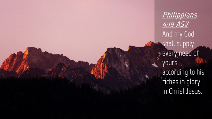 Picture 04 - Philippians 4:19 ASV Desktop Wallpaper - And my God shall supply every need of yours - Desktop Bible Verse Wallpaper