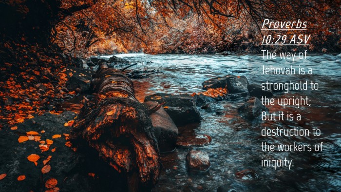 Picture 04 - Proverbs 10:29 ASV Desktop Wallpaper - The way of Jehovah is a stronghold to the - Desktop Bible Verse Wallpaper