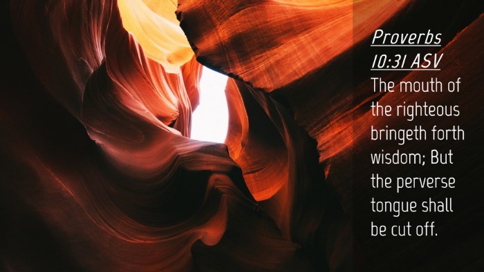 Picture 04 - Proverbs 10:31 ASV Desktop Wallpaper - The mouth of the righteous bringeth forth wisdom; - Desktop Bible Verse Wallpaper