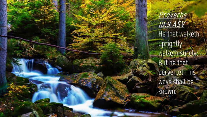 Picture 04 - Proverbs 10:9 ASV Desktop Wallpaper - He that walketh uprightly walketh surely; But he - Desktop Bible Verse Wallpaper