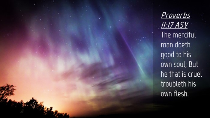 Picture 04 - Proverbs 11:17 ASV Desktop Wallpaper - The merciful man doeth good to his own soul; But - Desktop Bible Verse Wallpaper