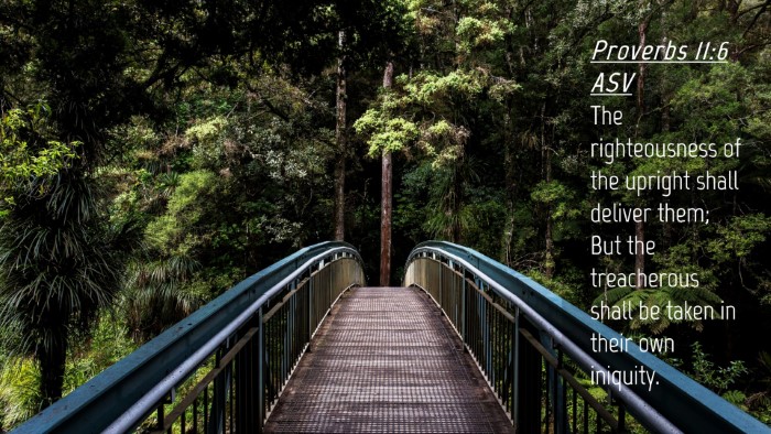 Picture 04 - Proverbs 11:6 ASV Desktop Wallpaper - The righteousness of the upright shall deliver - Desktop Bible Verse Wallpaper