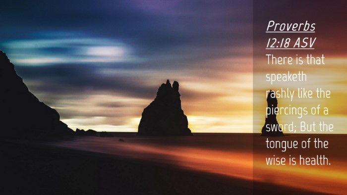 Picture 04 - Proverbs 12:18 ASV Desktop Wallpaper - There is that speaketh rashly like the piercings - Desktop Bible Verse Wallpaper
