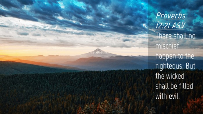 Picture 04 - Proverbs 12:21 ASV Desktop Wallpaper - There shall no mischief happen to the righteous; - Desktop Bible Verse Wallpaper
