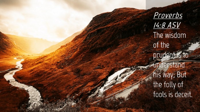 Picture 04 - Proverbs 14:8 ASV Desktop Wallpaper - The wisdom of the prudent is to understand his - Desktop Bible Verse Wallpaper