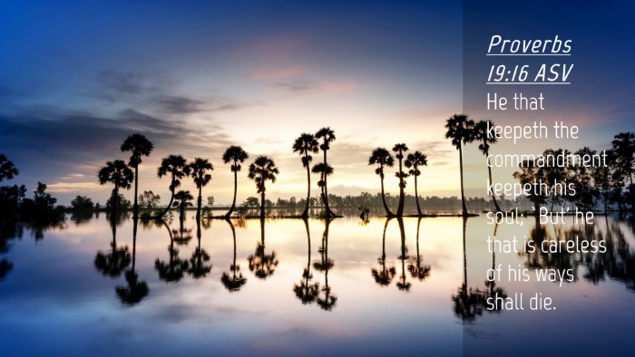 Picture 04 - Proverbs 19:16 ASV Desktop Wallpaper - He that keepeth the commandment keepeth his soul; - Desktop Bible Verse Wallpaper