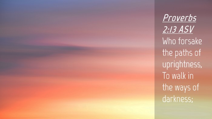 Picture 04 - Proverbs 2:13 ASV Desktop Wallpaper - Who forsake the paths of uprightness, To walk in - Desktop Bible Verse Wallpaper