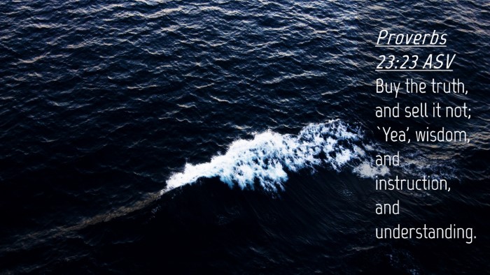 Picture 04 - Proverbs 23:23 ASV Desktop Wallpaper - Buy the truth, and sell it not; `Yea', wisdom, - Desktop Bible Verse Wallpaper
