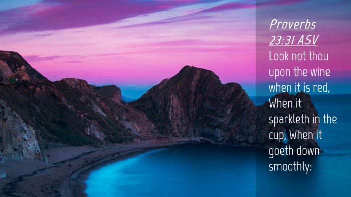 Picture 04 - Proverbs 23:31 ASV Desktop Wallpaper - Look not thou upon the wine when it is red, When - Desktop Bible Verse Wallpaper