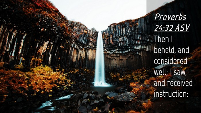Picture 04 - Proverbs 24:32 ASV Desktop Wallpaper - Then I beheld, and considered well; I saw, and - Desktop Bible Verse Wallpaper